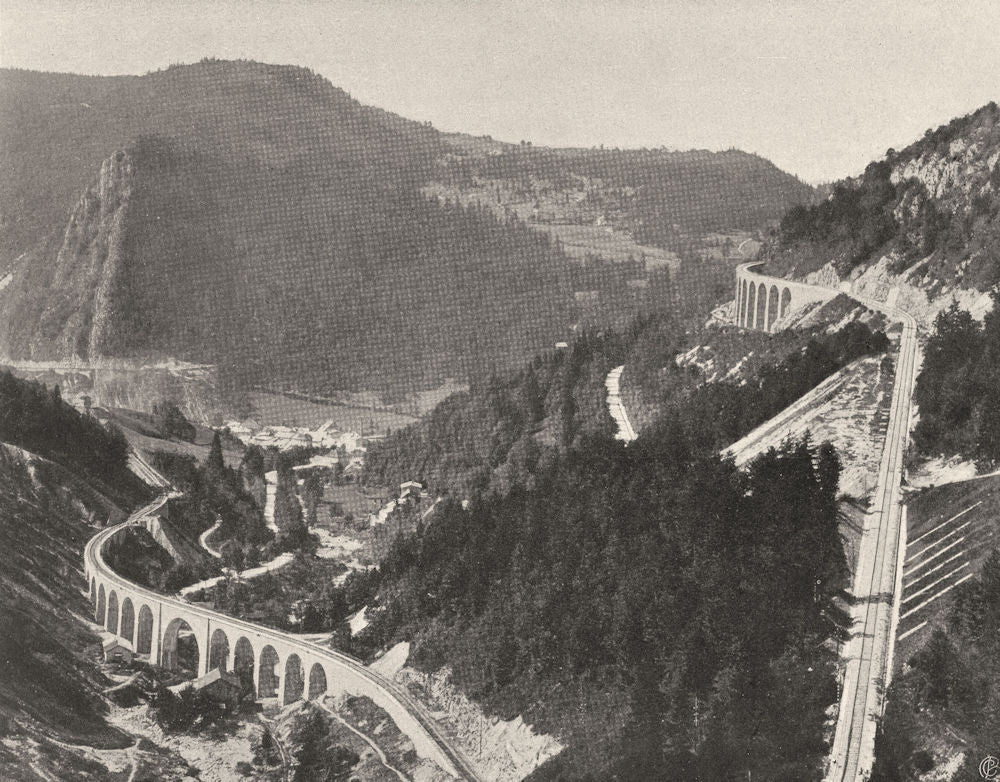 JURA. Morez- Viaducs de I'Évalude 1905 old antique vintage print picture